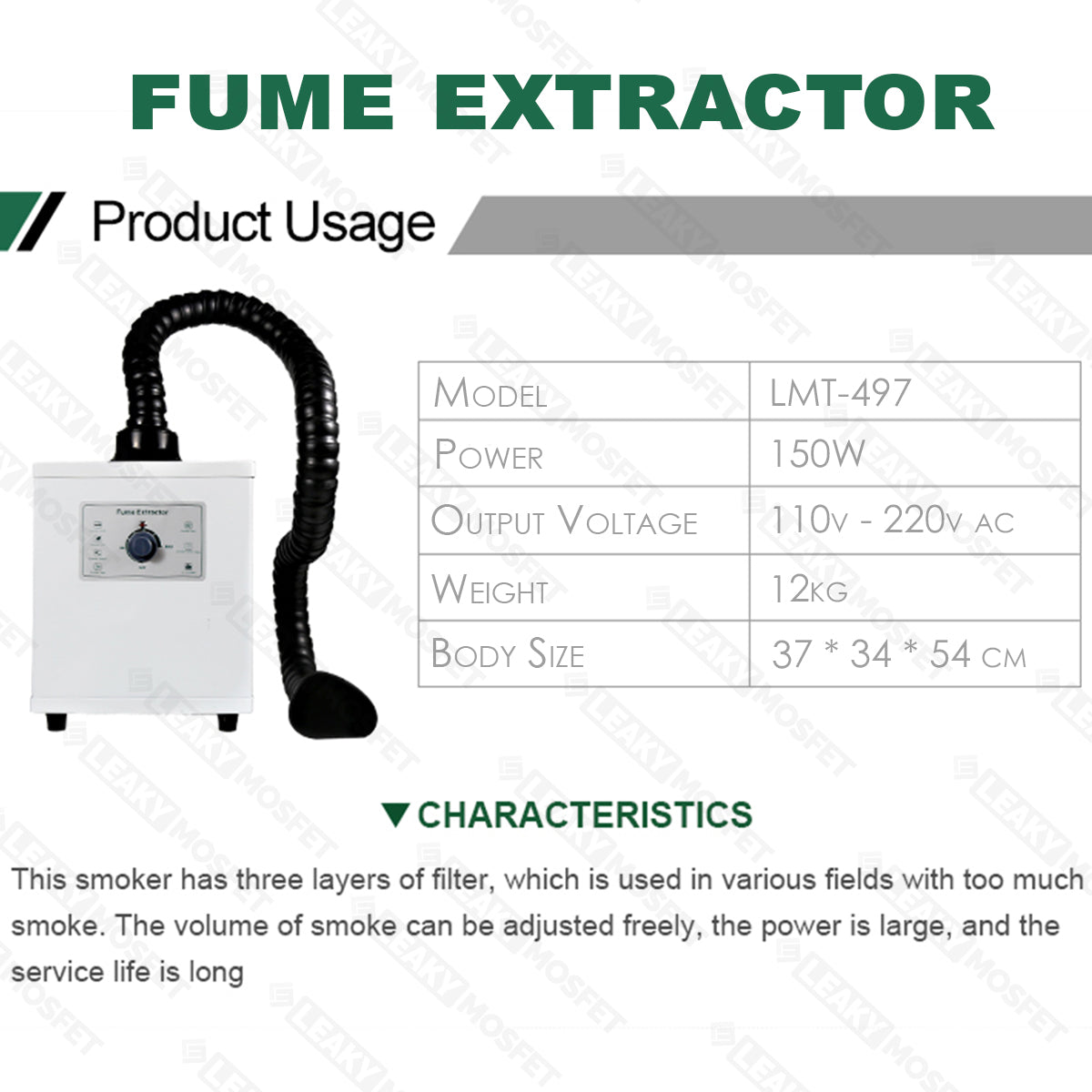 LMT-497 FUME EXTRACTOR | SMOKE ABSORBER