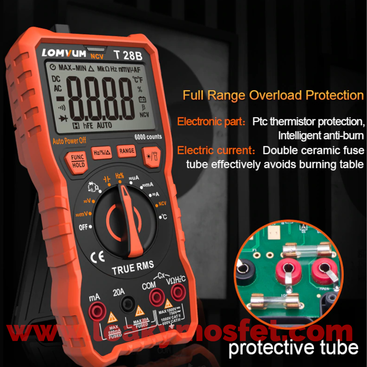 LOMVUM  T28B Digital Multimeter w/ 10MHz Frequency Counter